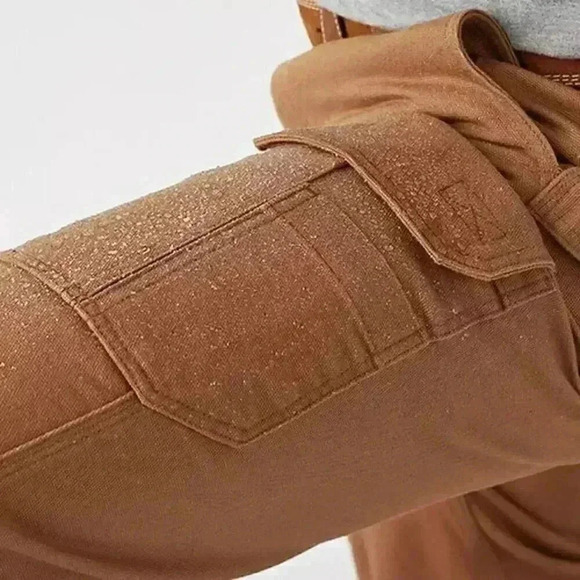 Duluth Trading Sz 48 x 30 Flex Fire Hose Relaxed Fit Cargo Work Pant oil stains - Picture 16 of 16